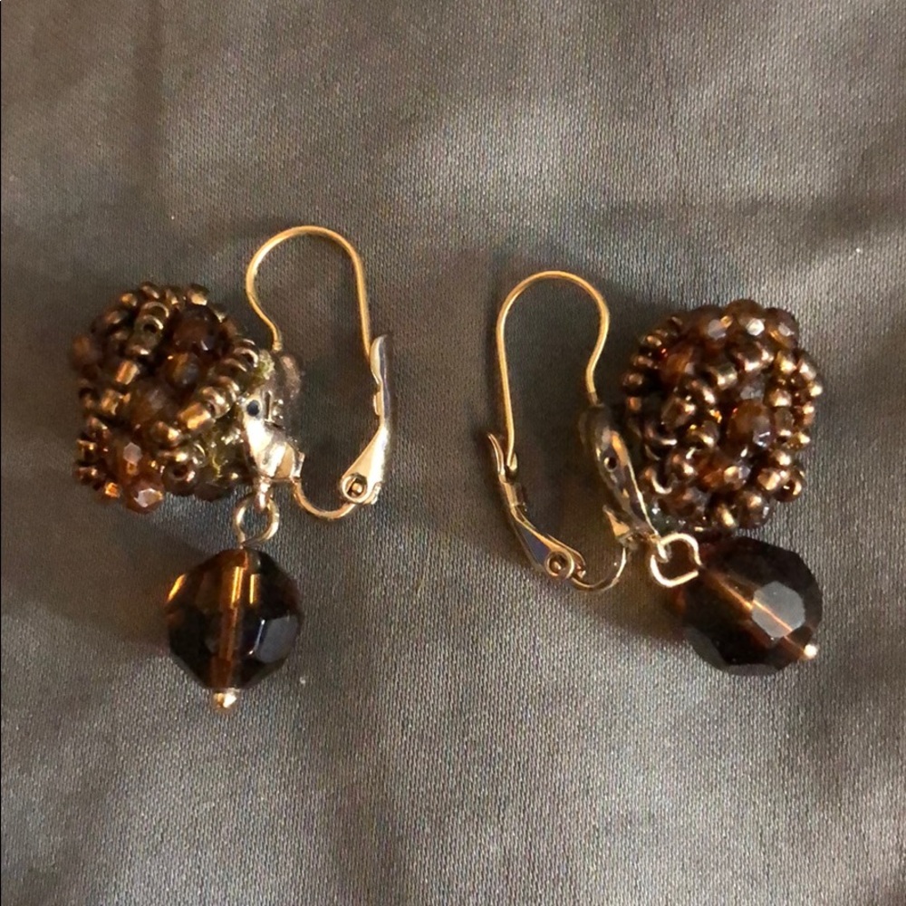 Gold beaded earrings